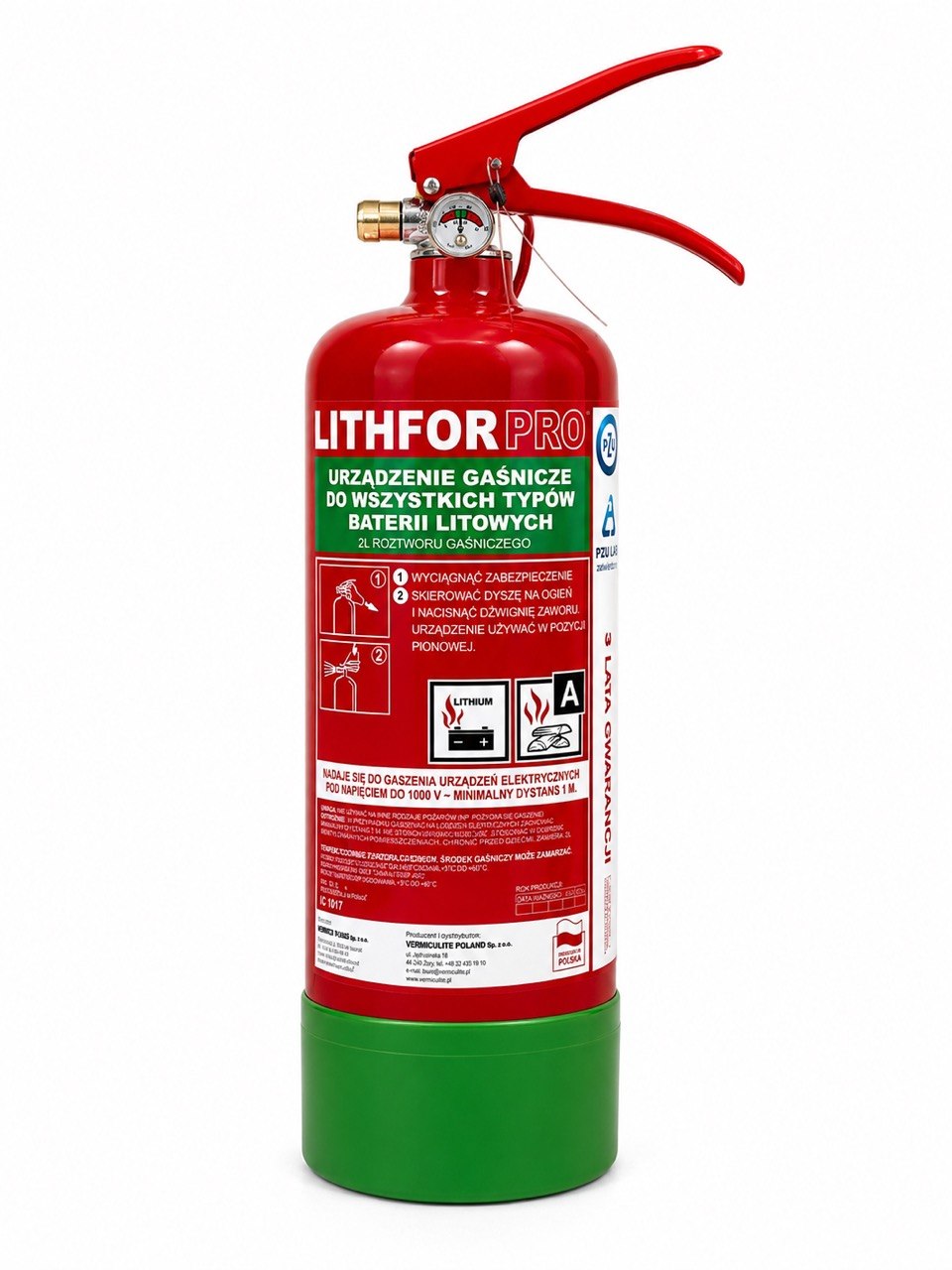 Urządzenie gaśnicze LITHFOR PRO™ 2 L do baterii Li-Ion