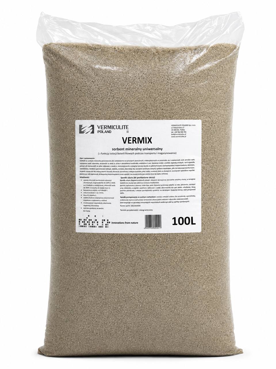 Sorbent VERMIX™ (z funkcją izolacji baterii Li-Ion) 100 L
